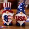 2-Piece Patriotic Garden Gnomes Set - 4th of July Outdoor & Indoor Decor - Red, White, and Blue Resin Gnomes for Memorial Day and Independence Day - Americana Figurine Gifts for Women, Mom, and Grandma